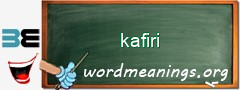 WordMeaning blackboard for kafiri